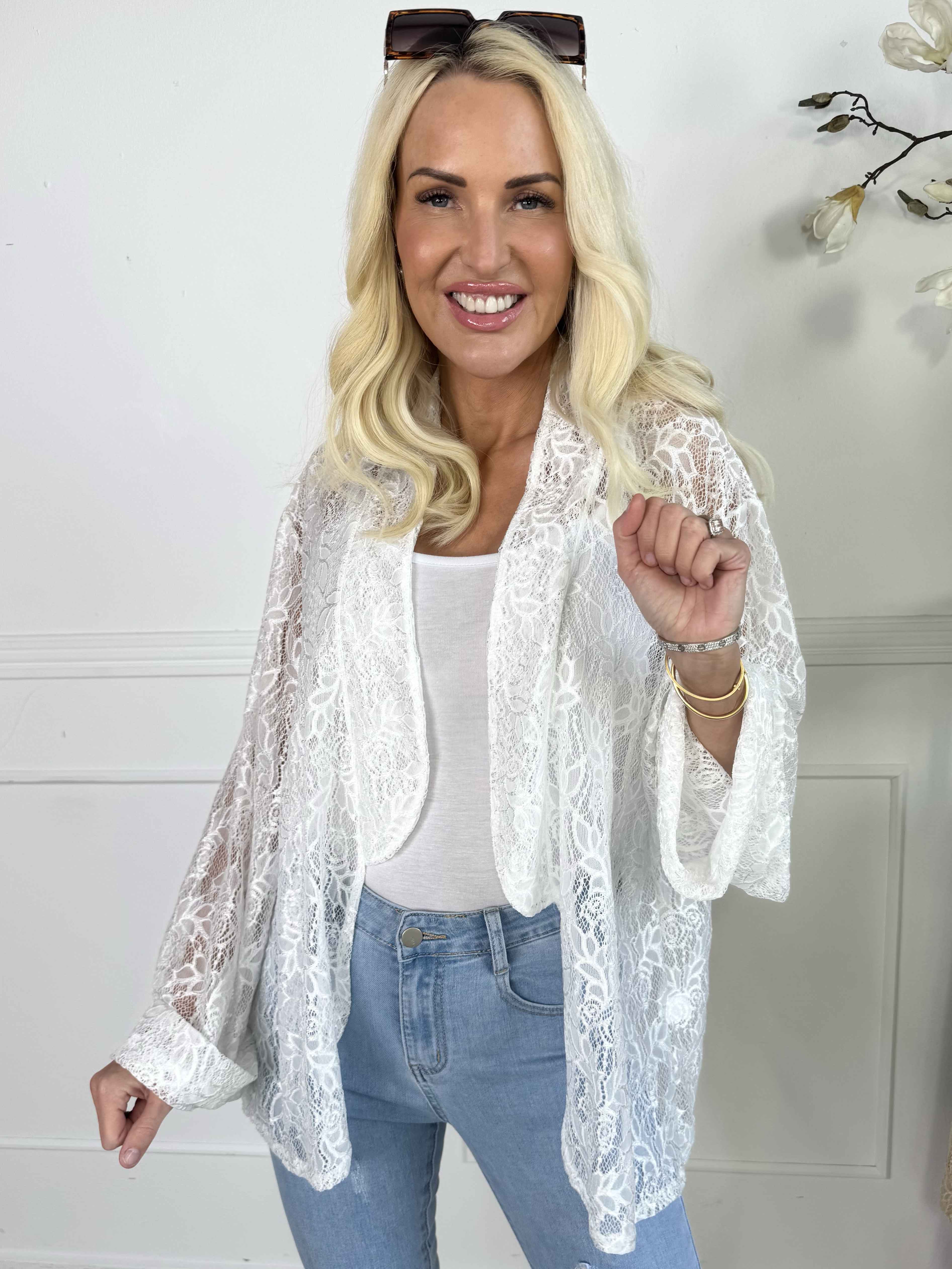 Sigga - Fin cardigan i blonder